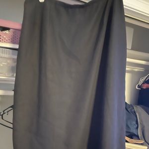 Lined Black dress skirt with split